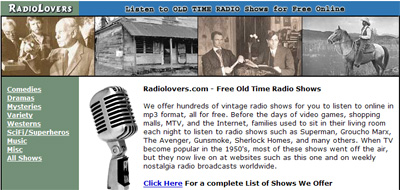Radio Lovers - Listen to Old Radio Programs for free